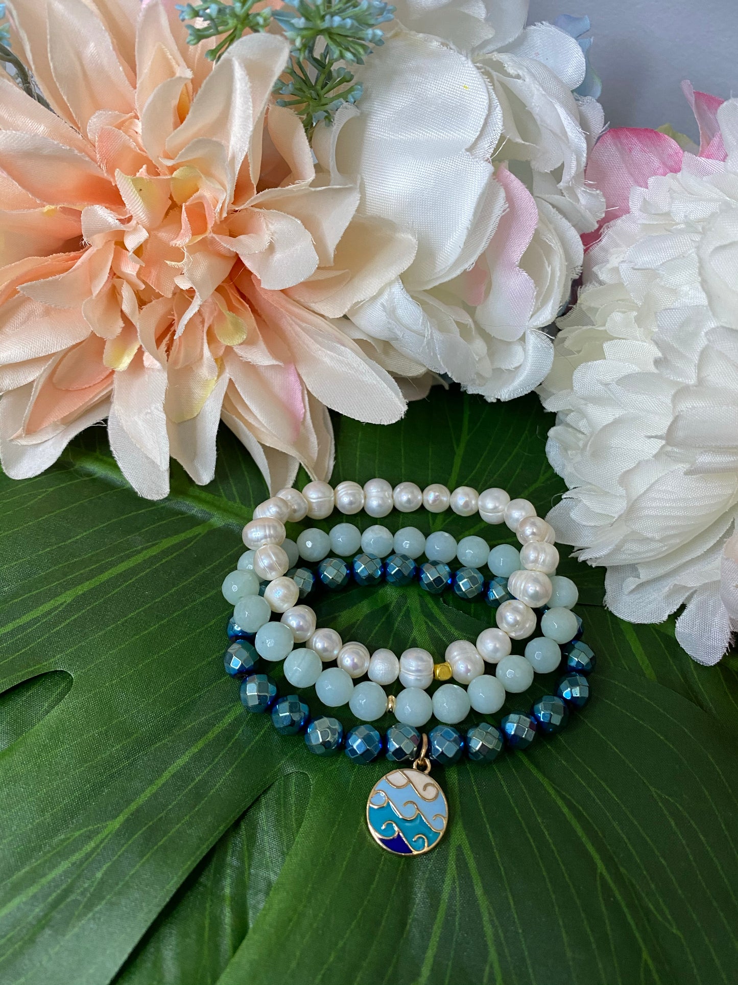 “Waves on the Ocean” Bracelet set