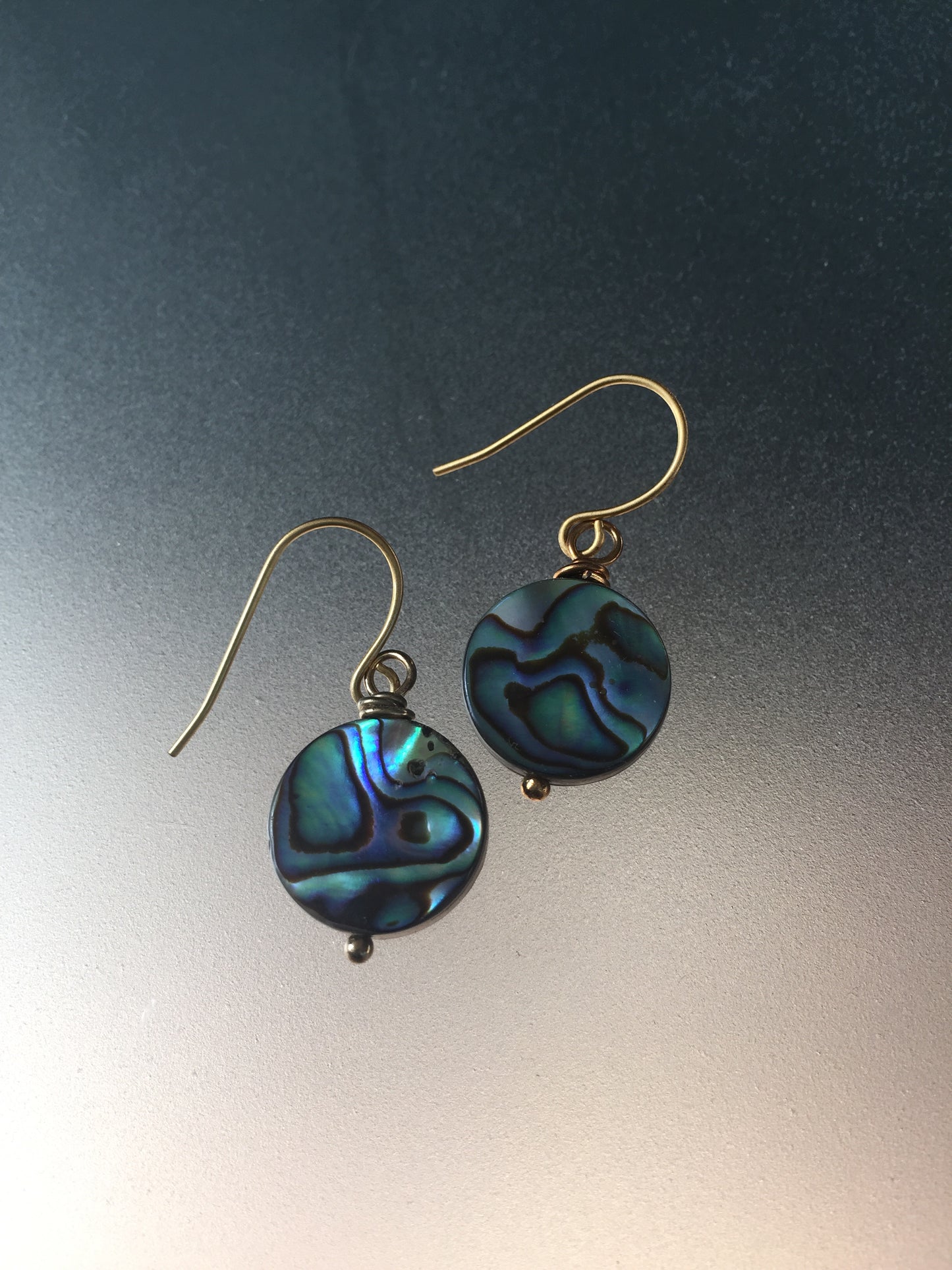 Abalone Coin Earrings